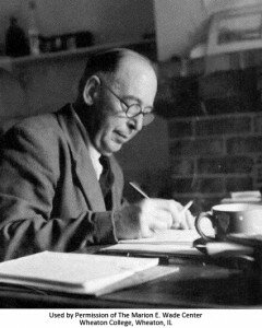 C.S. Lewis at his Desk